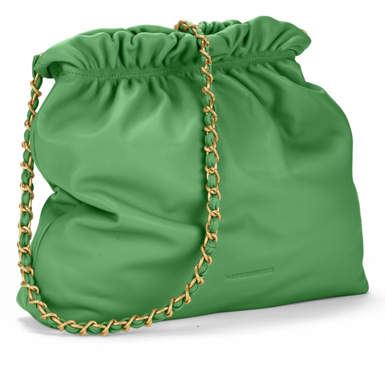 Beuteltasche Soft Volume Louanne Silky Leather Emerald Green, Farbe: grün/oliv, Marke: Les Visionnaires, EAN: 4262371043895, Abmessungen in cm: 36x37x7, Bild 2 von 4