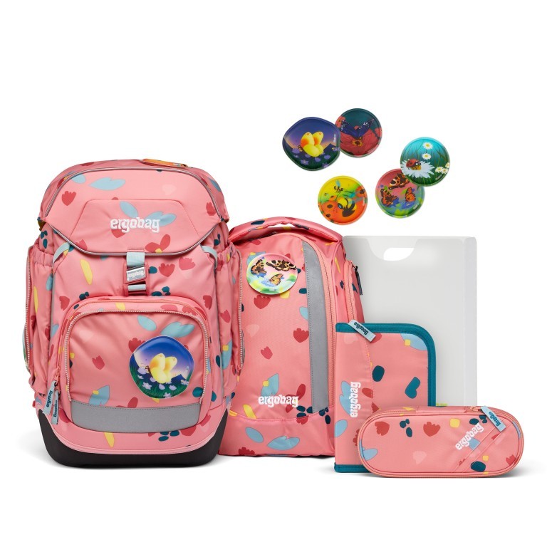 Schulranzen Pack Set 6-teilig ZitronenfaltBär, Farbe: rosa/pink, Marke: Ergobag, EAN: 4057081176823, Abmessungen in cm: 28x40x25, Bild 1 von 6