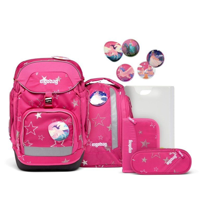 Schulranzen Pack Set 6-teilig SternzauBär, Farbe: rosa/pink, Marke: Ergobag, EAN: 4057081176847, Abmessungen in cm: 28x40x25, Bild 1 von 6