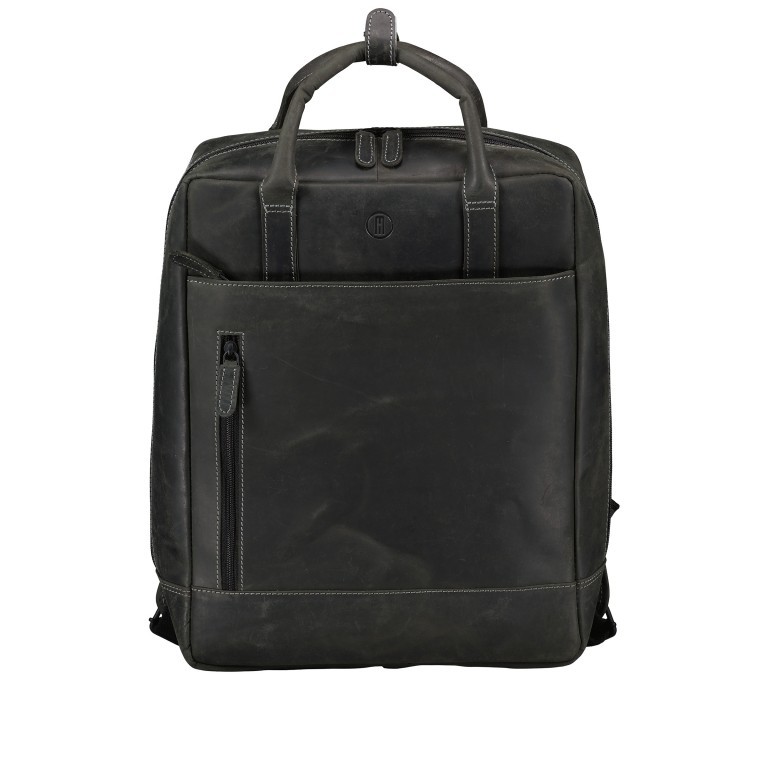 Rucksack Huntsville Horacio mit Laptopfach 14 Zoll Schwarz, Farbe: schwarz, Marke: Hausfelder Manufaktur, EAN: 4065646012400, Bild 1 von 6