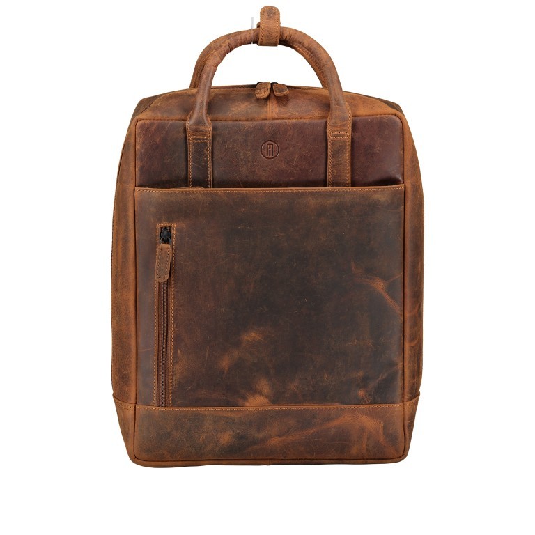 Rucksack Huntsville Horacio mit Laptopfach 14 Zoll Natur, Farbe: cognac, Marke: Hausfelder Manufaktur, EAN: 4065646012417, Bild 1 von 6