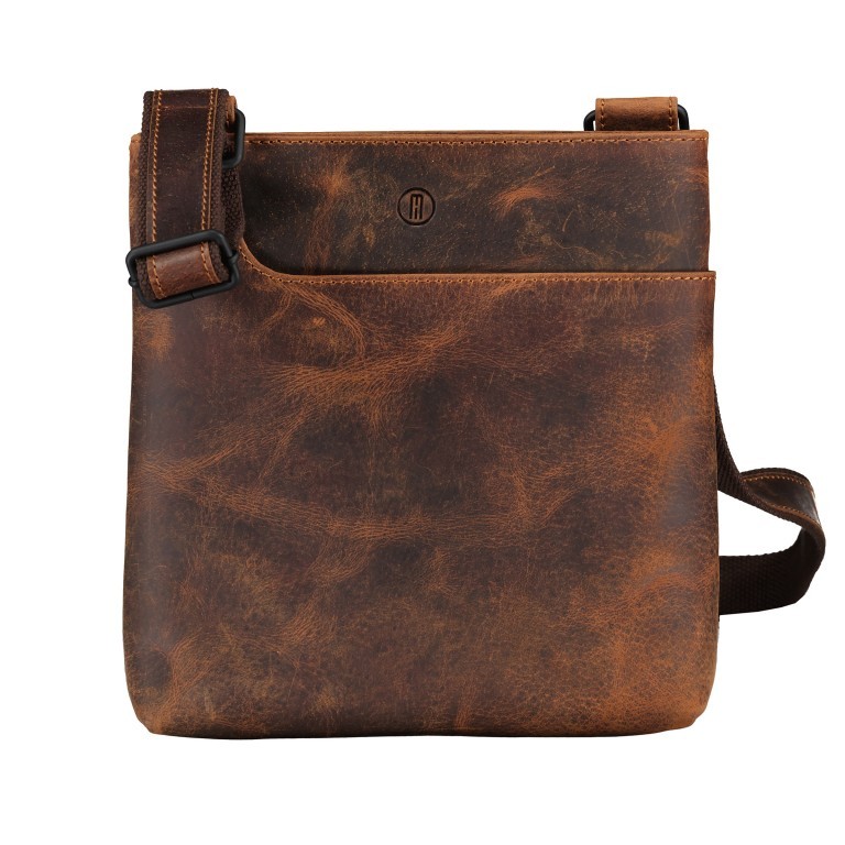 Umhängetasche Huntsville Hilko Natur, Farbe: cognac, Marke: Hausfelder Manufaktur, EAN: 4065646012455, Abmessungen in cm: 22x23x5, Bild 1 von 6