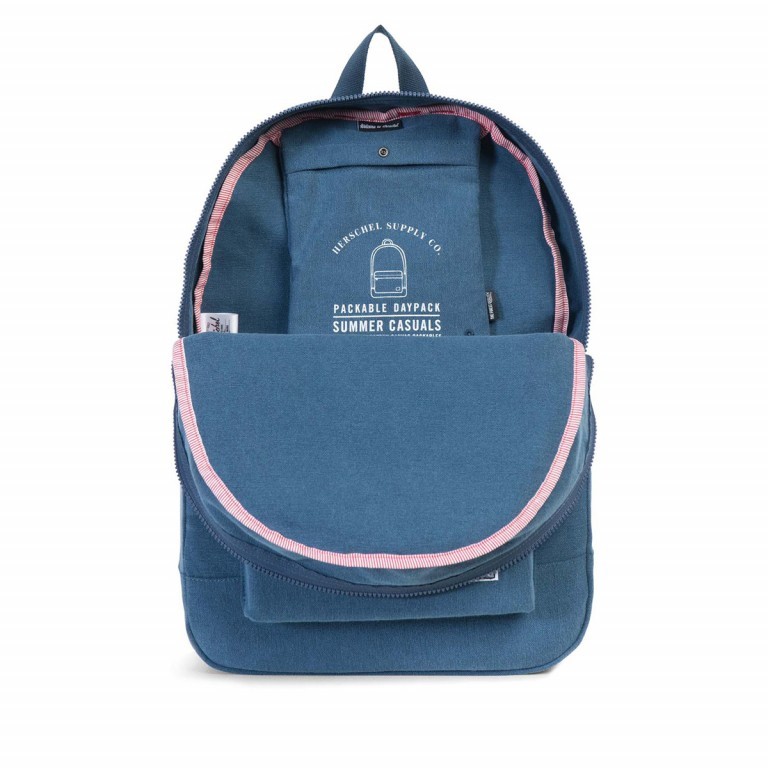 Rucksack Cotton Canvas Volumen 24,5 Liter Navy, Farbe: blau/petrol, Marke: Herschel, EAN: 0828432091409, Abmessungen in cm: 30x47x15, Bild 3 von 4