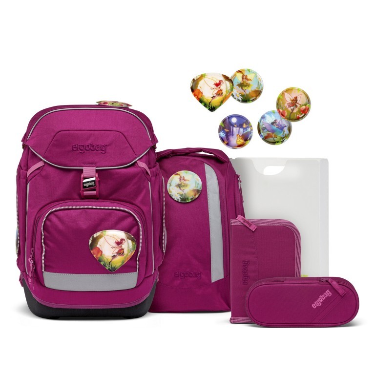 Schulranzen Pack Eco Hero Set 6-teilig WaldzauBär, Farbe: rosa/pink, Marke: Ergobag, EAN: 4057081177004, Abmessungen in cm: 28x40x25, Bild 1 von 11