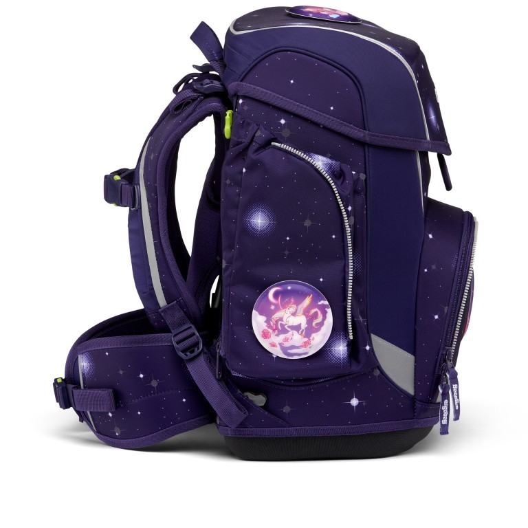 Schulranzen Cubo Galaxy Glow Set 5-teilig Bärgasus, Farbe: flieder/lila, Marke: Ergobag, EAN: 4057081153213, Abmessungen in cm: 28x40x25, Bild 4 von 7