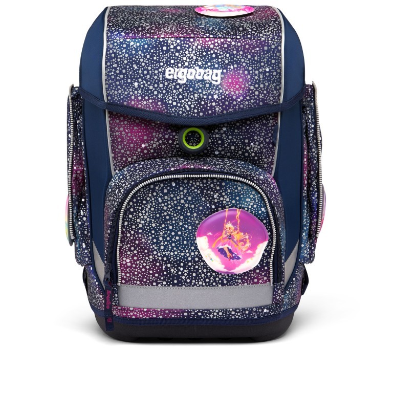 Schulranzen Cubo Super Glow Set 5-teilig Bärlaxy, Farbe: blau/petrol, Marke: Ergobag, EAN: 4057081177110, Abmessungen in cm: 28x38x25, Bild 2 von 6