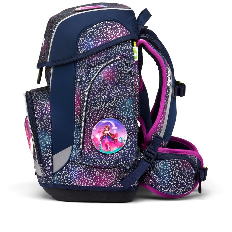 Schulranzen Cubo Super Glow Set 5-teilig Bärlaxy, Farbe: blau/petrol, Marke: Ergobag, EAN: 4057081177110, Abmessungen in cm: 28x38x25, Bild 3 von 6