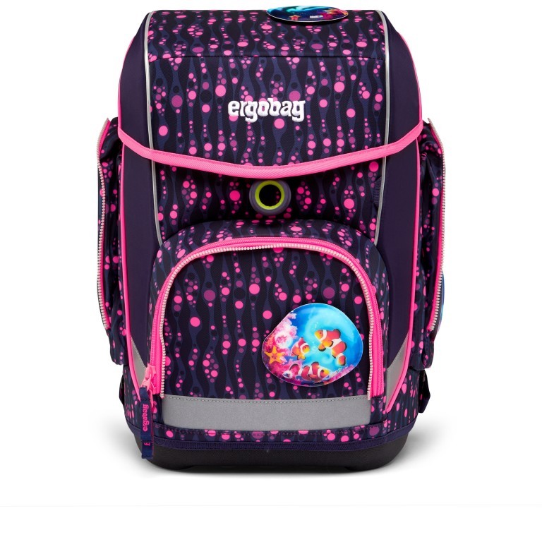 Schulranzen Cubo Lumi Set 5-teilig Bärmuda Viereck, Farbe: flieder/lila, Marke: Ergobag, EAN: 4057081151608, Abmessungen in cm: 28x40x25, Bild 2 von 8