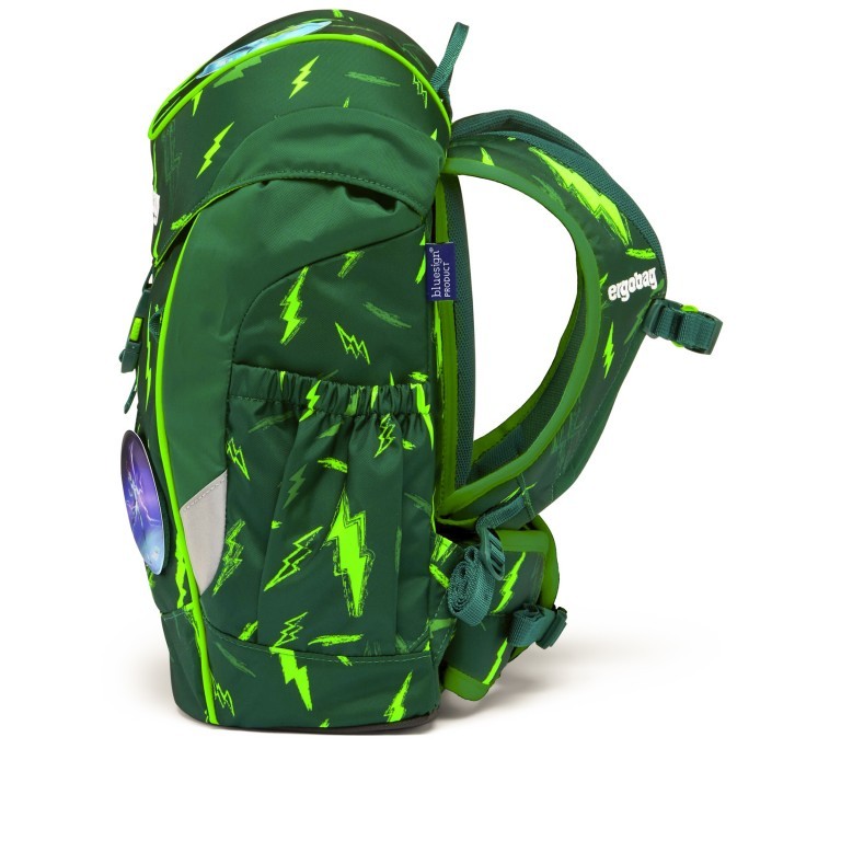 Kinderrucksack Mini Lumi Edition Bärtastisch, Farbe: grün/oliv, Marke: Ergobag, EAN: 4057081149018, Abmessungen in cm: 22x30x14, Bild 2 von 6