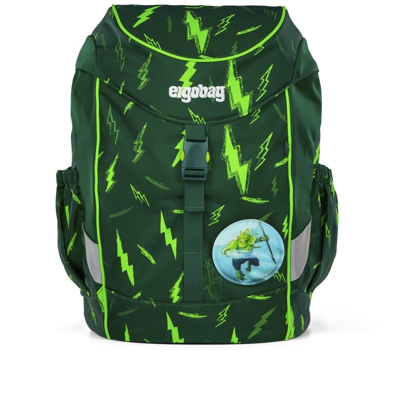 Kinderrucksack Mini Lumi Edition Bärtastisch, Farbe: grün/oliv, Marke: Ergobag, EAN: 4057081149018, Abmessungen in cm: 22x30x14, Bild 1 von 7