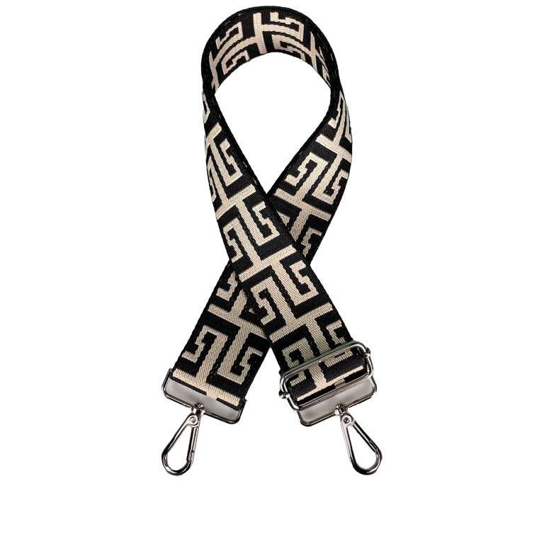 Schulterriemen Borde Silberkarabiner Beige, Farbe: beige, Marke: Hausfelder Manufaktur, EAN: 4065646018549, Bild 1 von 2