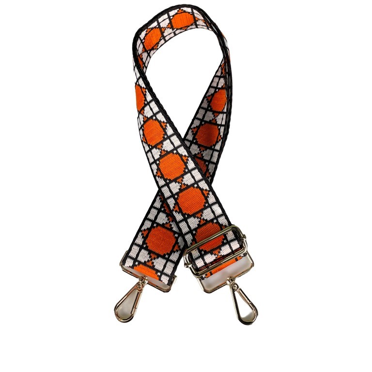 Schulterriemen Raute Stern Goldkarabiner Orange, Farbe: orange, Marke: Hausfelder Manufaktur, Bild 1 von 2