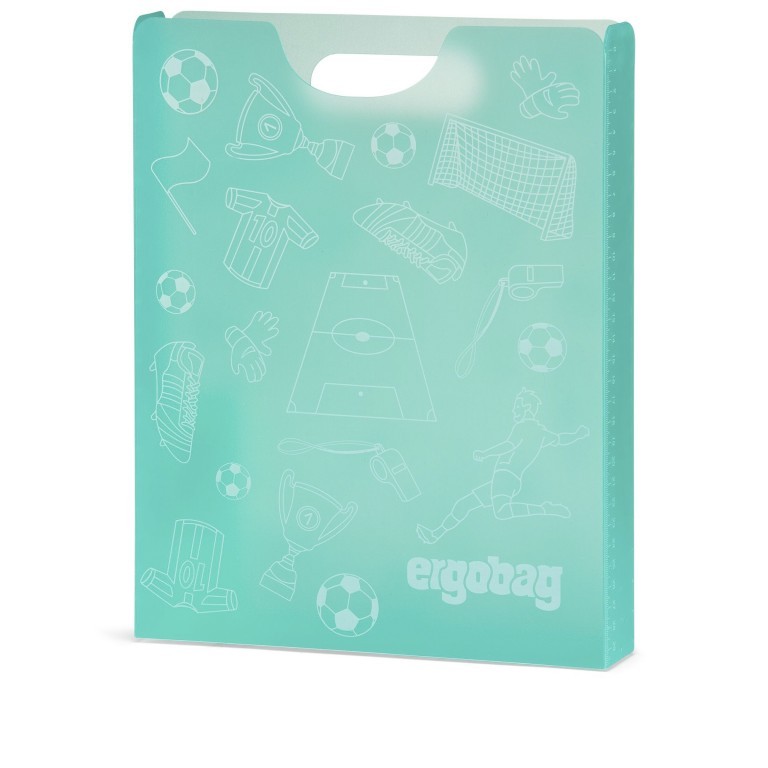 Heftbox Fußball, Farbe: grün/oliv, Marke: Ergobag, EAN: 4057081153329, Abmessungen in cm: 24x31x5, Bild 1 von 1