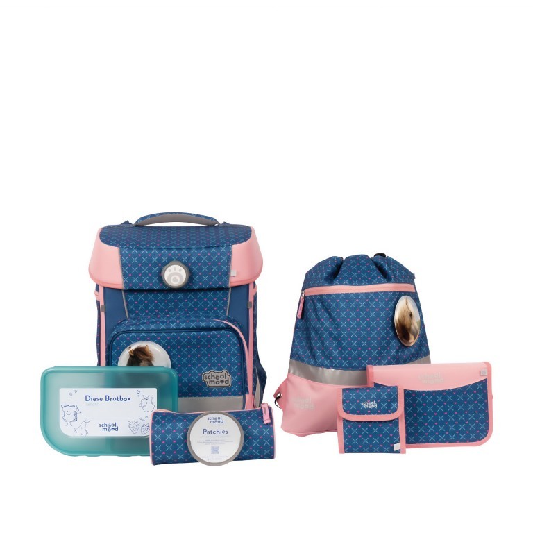 Schulranzen Hero Maxx Air+ 7-tlg. Mila, Farbe: blau/petrol, Marke: School Mood, EAN: 4260673272166, Abmessungen in cm: 30x38x22, Bild 1 von 9