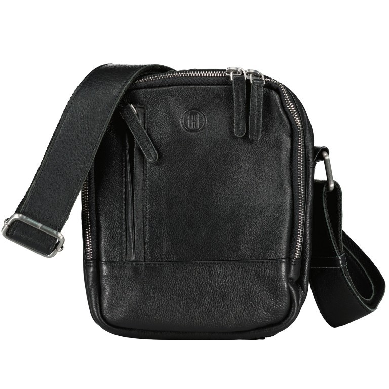 Umhängetasche Black, Farbe: schwarz, Marke: Hausfelder Manufaktur, EAN: 4065646011922, Abmessungen in cm: 19x21x10, Bild 1 von 6