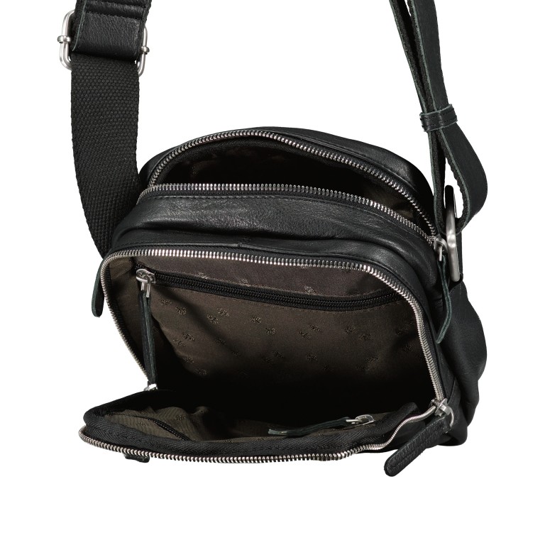 Umhängetasche Black, Farbe: schwarz, Marke: Hausfelder Manufaktur, EAN: 4065646011922, Abmessungen in cm: 19x21x10, Bild 6 von 6