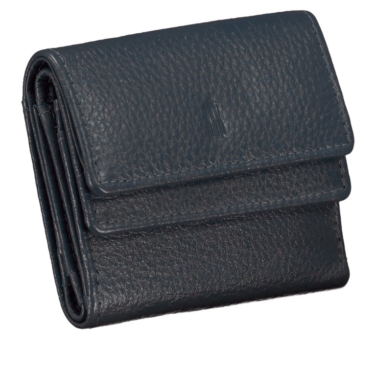 Geldbörse mit RFID-Schutz Dunkelblau, Farbe: blau/petrol, Marke: Hausfelder Manufaktur, EAN: 4065646011830, Abmessungen in cm: 10.3x8.7x1.7, Bild 2 von 5