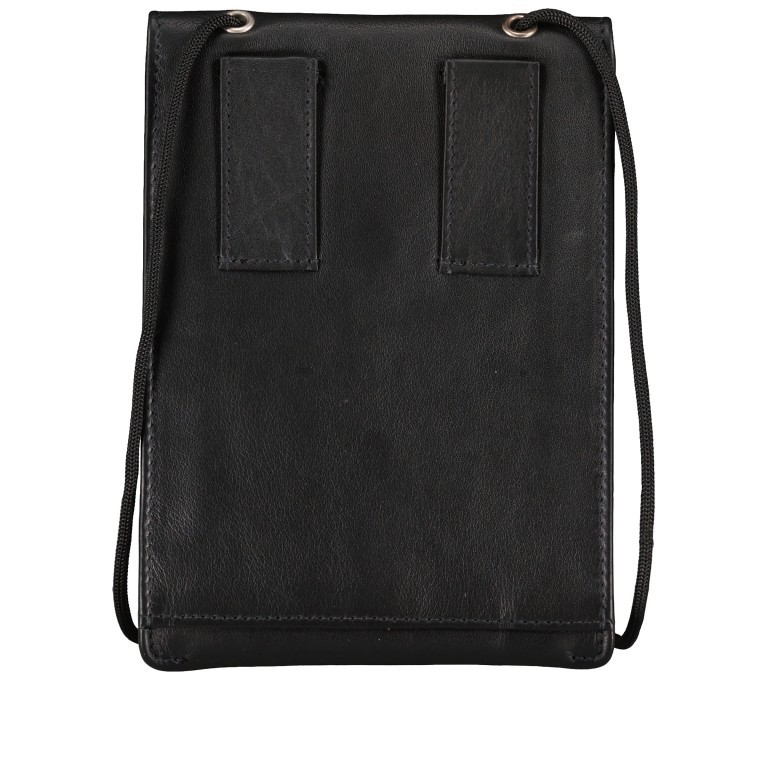 Brustbeutel / Gürteltasche Nappa Schwarz, Farbe: schwarz, Marke: Hausfelder Manufaktur, EAN: 4065646011892, Abmessungen in cm: 12x16.5x1, Bild 3 von 4