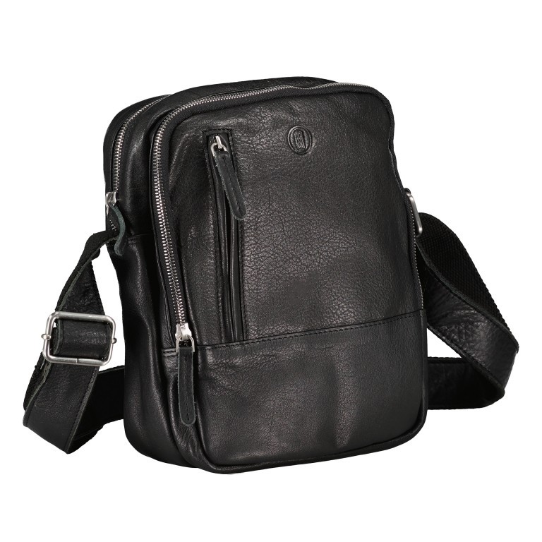 Umhängetasche Nappa Schwarz, Farbe: schwarz, Marke: Hausfelder Manufaktur, EAN: 4065646011311, Abmessungen in cm: 21x26x8.5, Bild 2 von 6