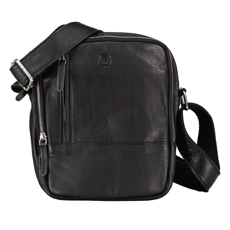 Umhängetasche Nappa Schwarz, Farbe: schwarz, Marke: Hausfelder Manufaktur, EAN: 4065646011311, Abmessungen in cm: 21x26x8.5, Bild 1 von 6