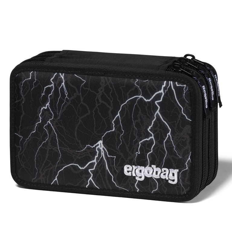 Stifteetui Maxi Mäppchen Glow Set 40-teilig Super Reflektbär, Farbe: schwarz, Marke: Ergobag, EAN: 4057081200153, Abmessungen in cm: 20.5x13.5x6.5, Bild 1 von 5