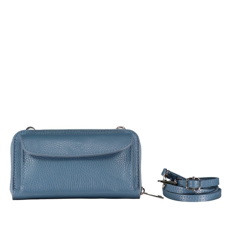 Umhängetasche / Geldbörse Wallet on Strap Hellblau, Farbe: blau/petrol, Marke: Hausfelder Manufaktur, EAN: 4065646013711, Abmessungen in cm: 19.5x11x4.5, Bild 1 von 6