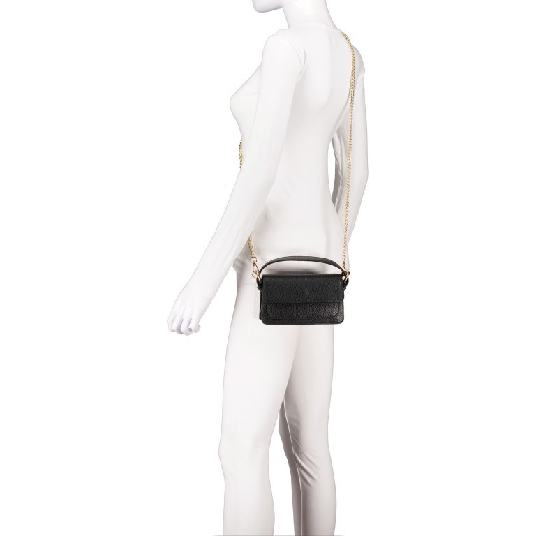Umhängetasche Schwarz, Farbe: schwarz, Marke: Hausfelder Manufaktur, EAN: 4065646013940, Abmessungen in cm: 18x11.5x6, Bild 6 von 7