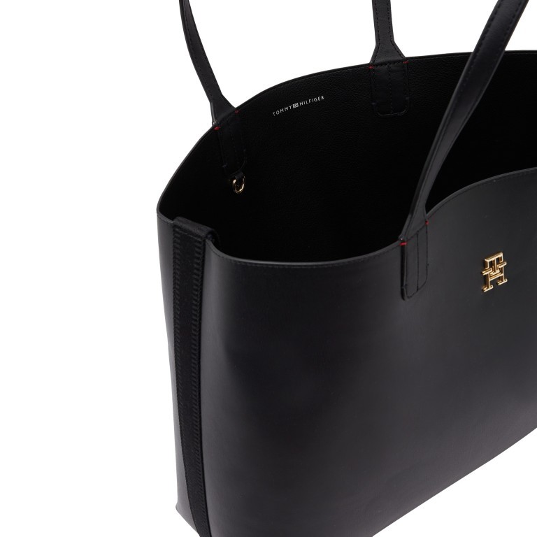 Handtasche Iconic Tote Solid Black, Farbe: schwarz, Marke: Tommy Hilfiger, EAN: 8720642494266, Abmessungen in cm: 42x31.5x14, Bild 5 von 6