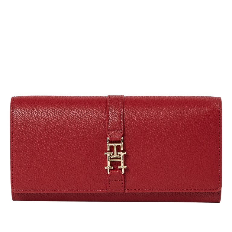 Geldbörse Plush Large Flap Wallet Regatta Red, Farbe: rot/weinrot, Marke: Tommy Hilfiger, EAN: 8720642612059, Abmessungen in cm: 19x10x3, Bild 1 von 3