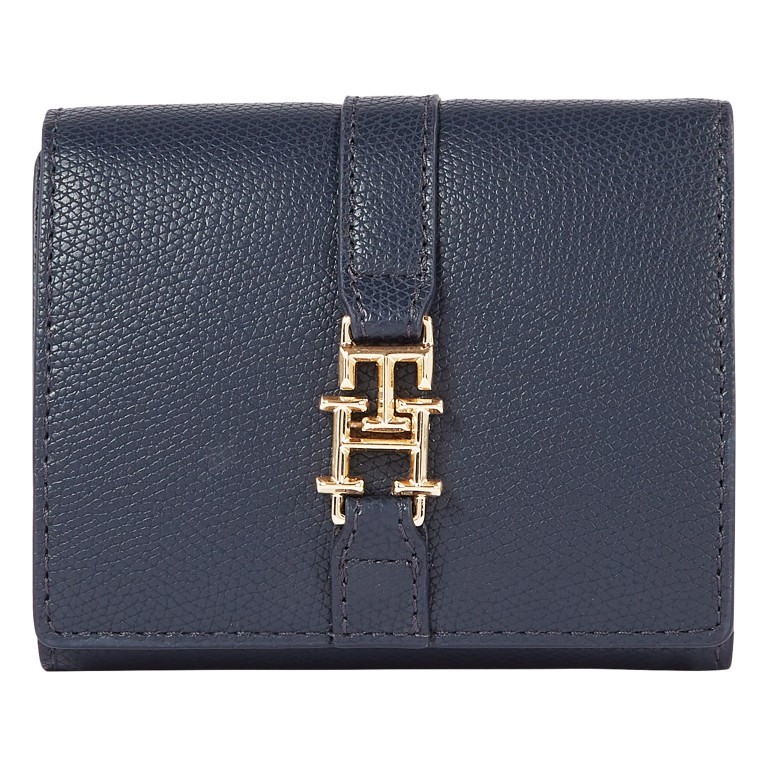 Geldbörse Plush Small Flap Wallet Space Blue, Farbe: blau/petrol, Marke: Tommy Hilfiger, EAN: 8720642623857, Abmessungen in cm: 11x9.5x3, Bild 1 von 3