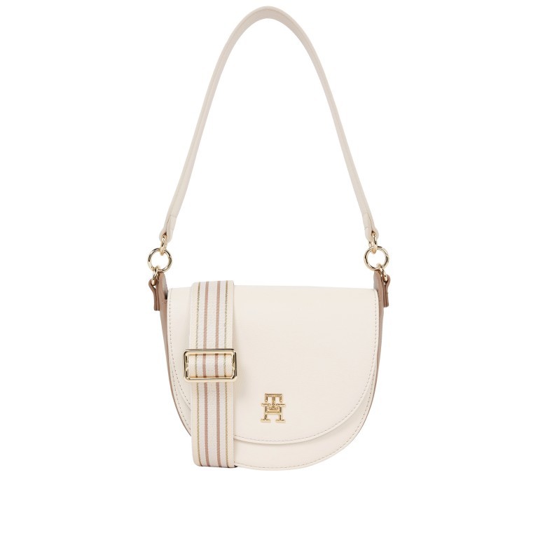 Umhängetasche Tommy Life Saddle Bag Oat Milk Mix, Farbe: beige, Marke: Tommy Hilfiger, EAN: 8720642477450, Abmessungen in cm: 23x19x7, Bild 1 von 5