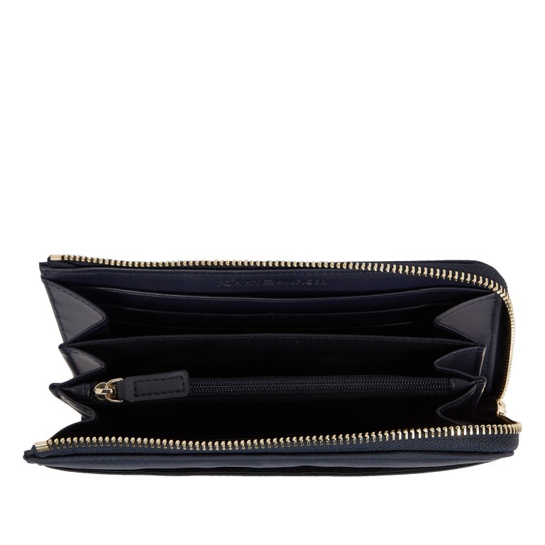 Geldbörse Flow Large Wallet Zip Around Solid Space Blue, Farbe: blau/petrol, Marke: Tommy Hilfiger, EAN: 8720642476460, Abmessungen in cm: 19x10.5x2, Bild 3 von 3