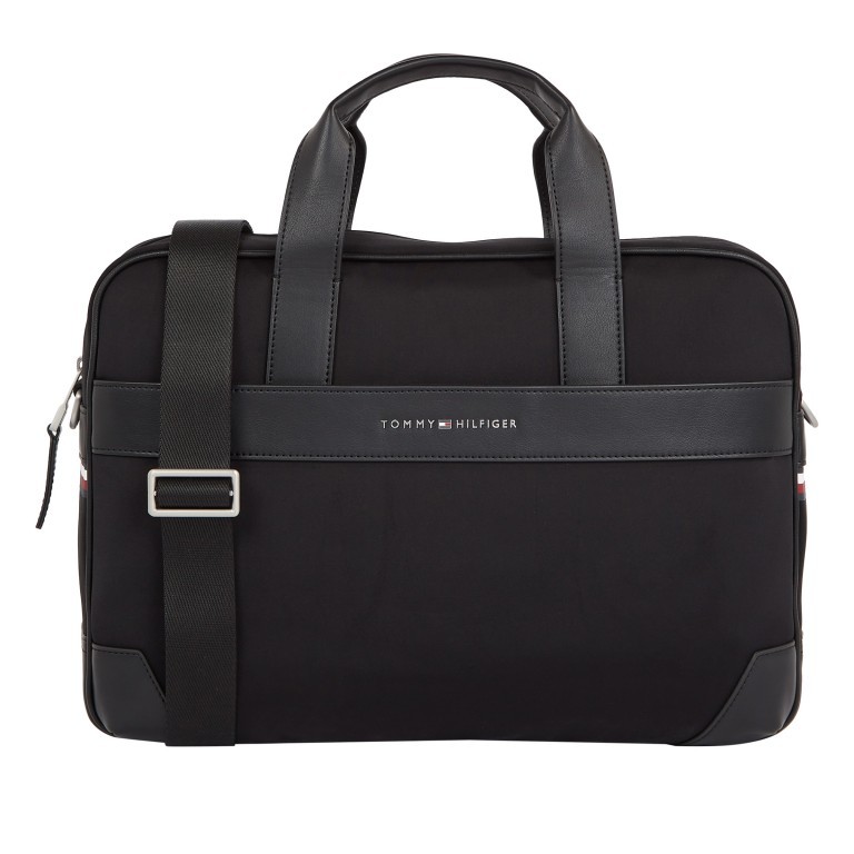 Aktentasche Urban Computer Bag mit Laptopfach 15 Zoll Black, Farbe: schwarz, Marke: Tommy Hilfiger, EAN: 8720642483567, Abmessungen in cm: 40x28x11, Bild 1 von 8