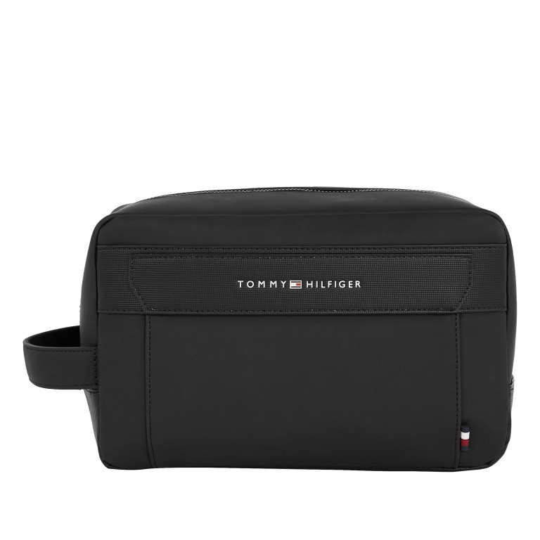 Kulturbeutel Casual Washbag Black, Farbe: schwarz, Marke: Tommy Hilfiger, EAN: 8720642614244, Abmessungen in cm: 26x17x10, Bild 1 von 4