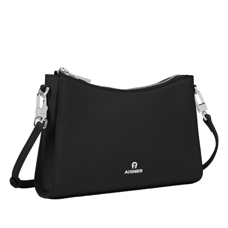 Umhängetasche Ivy 132266 Black Silver, Farbe: schwarz, Marke: AIGNER, EAN: 4055539511745, Abmessungen in cm: 23.5x15x4.5, Bild 2 von 6
