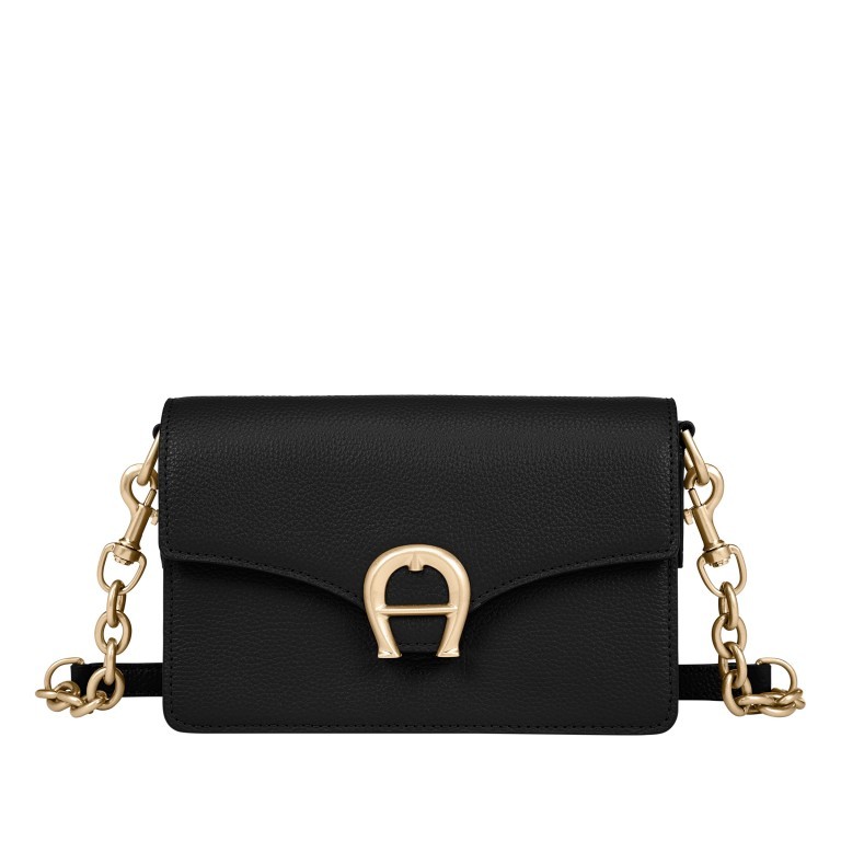 Umhängetasche Lorena S Black, Farbe: schwarz, Marke: AIGNER, EAN: 4055539479069, Abmessungen in cm: 21x14x7, Bild 1 von 5