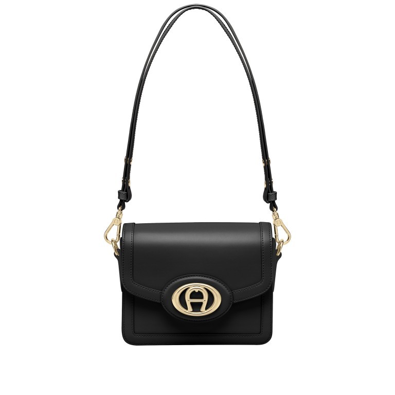 Umhängetasche Luisa S Black, Farbe: schwarz, Marke: AIGNER, EAN: 4055539479625, Abmessungen in cm: 20x16x7, Bild 1 von 6