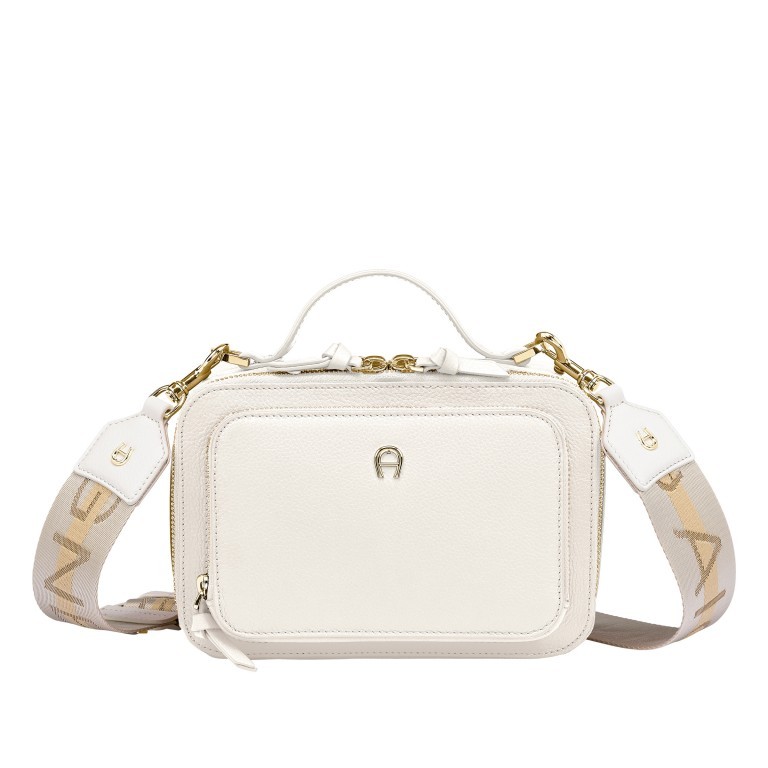 Umhängetasche Zita Umhängetasche S Cotton White, Farbe: beige, Marke: AIGNER, EAN: 4055539478987, Abmessungen in cm: 23x15x10, Bild 1 von 6