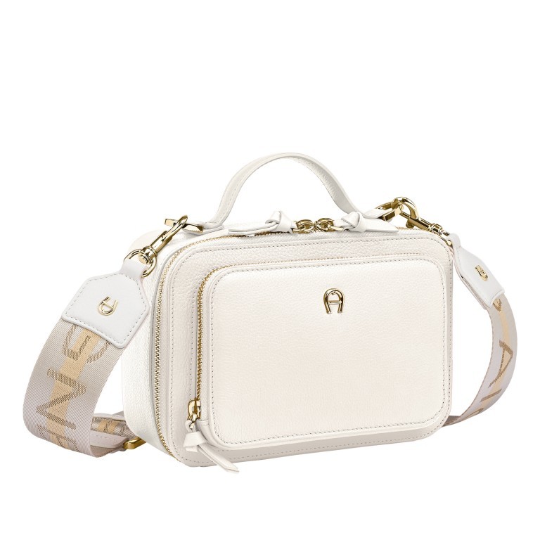 Umhängetasche Zita Umhängetasche S Cotton White, Farbe: beige, Marke: AIGNER, EAN: 4055539478987, Abmessungen in cm: 23x15x10, Bild 2 von 6