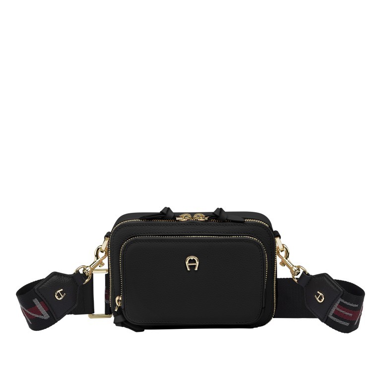 Umhängetasche Zita S Black, Farbe: schwarz, Marke: AIGNER, EAN: 4055539479168, Abmessungen in cm: 19x14x8, Bild 1 von 5