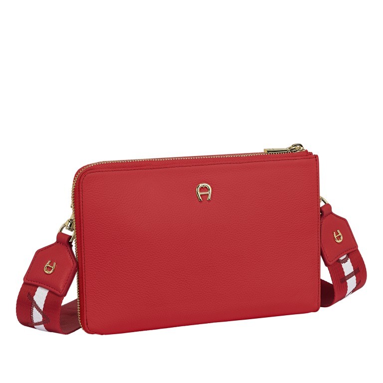 Umhängetasche / Clutch Zita Fashion Pouch Flux Red, Farbe: rot/weinrot, Marke: AIGNER, EAN: 4055539484100, Abmessungen in cm: 23.5x16x2.5, Bild 2 von 5