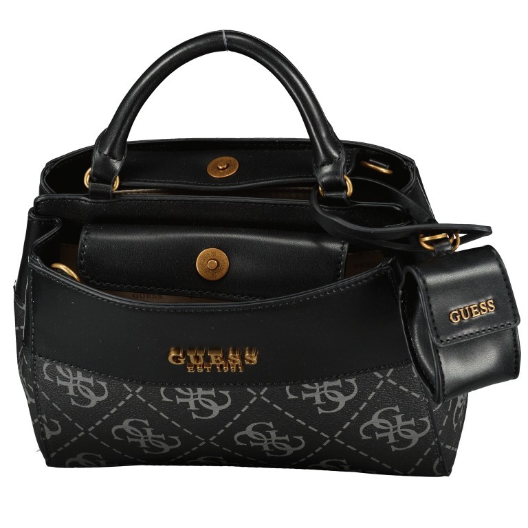 Handtasche Berta Black, Farbe: anthrazit, Marke: Guess, EAN: 0190231667551, Abmessungen in cm: 23.5x19x9, Bild 7 von 7
