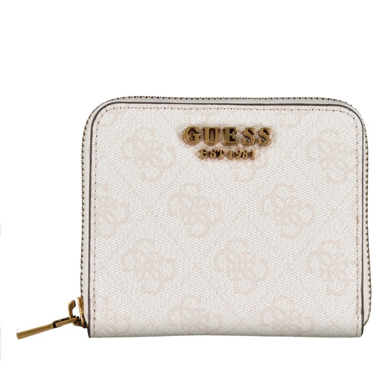 Geldbörse Ginevra Logo Stone, Farbe: beige, Marke: Guess, EAN: 0190231673330, Abmessungen in cm: 11x9.5x2, Bild 1 von 4