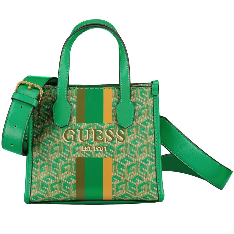 Handtasche Silvana Mini Forest Logo, Farbe: grün/oliv, Marke: Guess, EAN: 0190231693963, Abmessungen in cm: 20.5x17x9.5, Bild 1 von 7