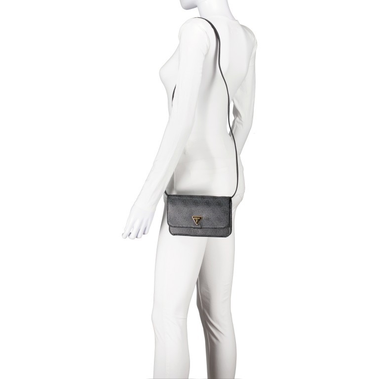 Handy- / Umhängetasche Alexie Phone-Crossbody Coal Logo, Farbe: anthrazit, Marke: Guess, EAN: 0190231666325, Abmessungen in cm: 20x12x7, Bild 4 von 6