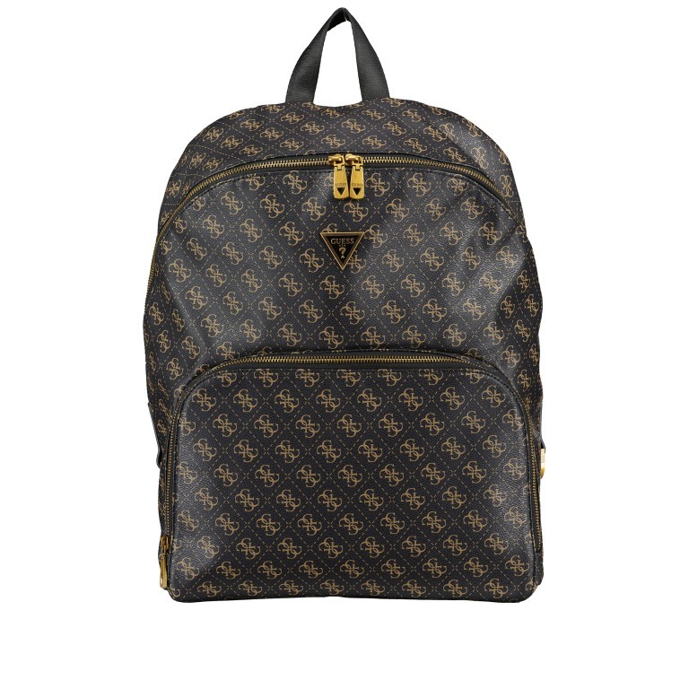 Rucksack Vezzola Smart Backpack 4g-logo mit Laptopfach 14 Zoll Brown Ochre, Farbe: braun, Marke: Guess, EAN: 7621701507310, Abmessungen in cm: 30x43x15, Bild 1 von 6