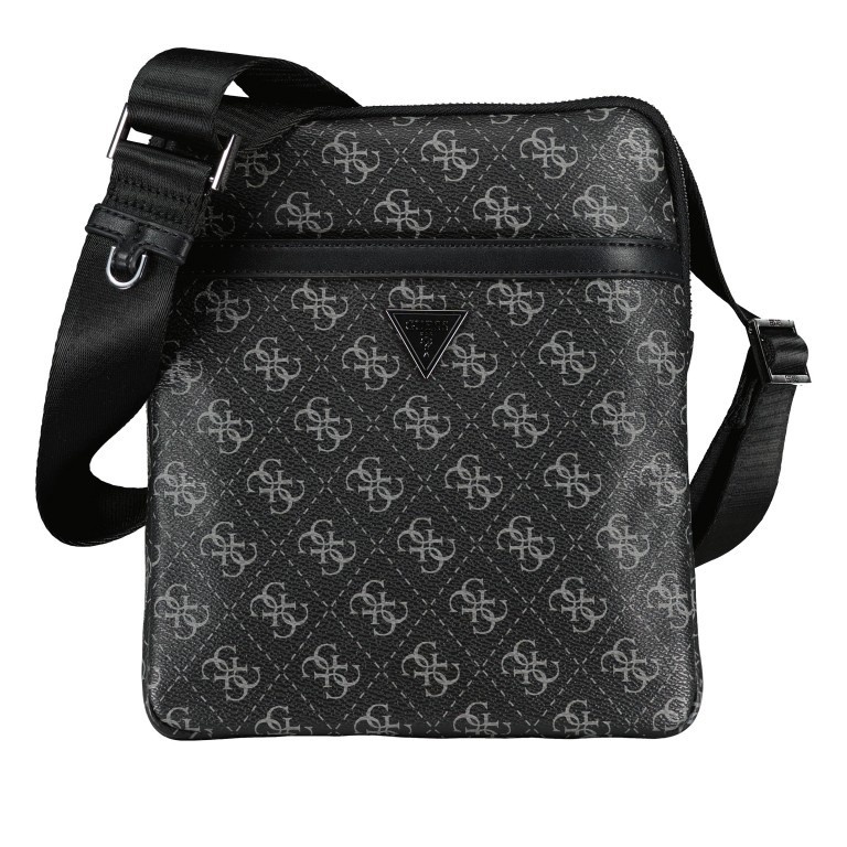 Umhängetasche Milano mit Tabletfach Dark Black, Farbe: schwarz, Marke: Guess, EAN: 7621701037640, Abmessungen in cm: 20x23x3, Bild 1 von 8
