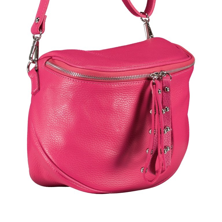 Gürteltasche Silberbeschlag Pink, Farbe: rosa/pink, Marke: Hausfelder Manufaktur, EAN: 4065646014060, Abmessungen in cm: 22x19x9, Bild 2 von 6