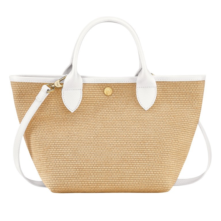 Handtasche Le Panier Pliage Handtasche S Weiß, Farbe: weiß, Marke: Longchamp, EAN: 3597922352722, Abmessungen in cm: 21x20x14, Bild 3 von 4