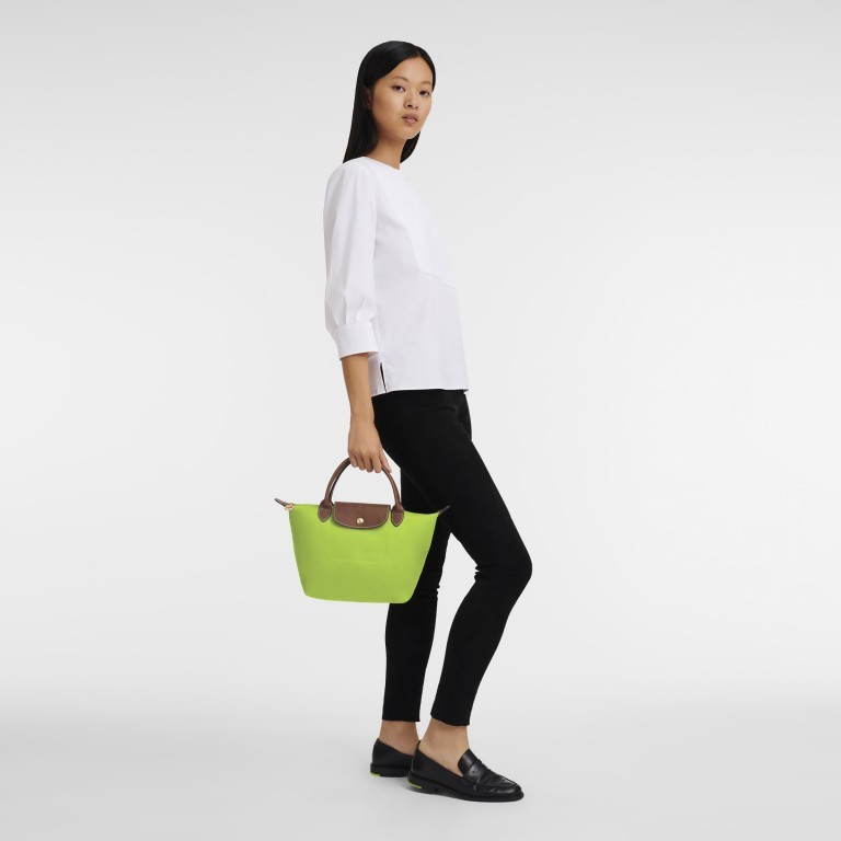 Handtasche Le Pliage Handtasche S Hellgrün, Farbe: grün/oliv, Marke: Longchamp, EAN: 3597922260560, Abmessungen in cm: 23x22x14, Bild 4 von 6